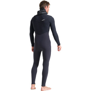 2023 C-Skins Mens ReWired 5/4mm Chest Zip Hooded Wetsuit C-RW54MH - Anthracite / Black X / Petrol